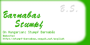 barnabas stumpf business card
